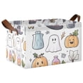 thumbnail image 1 of Yayeee Foldable Storage Basket for Shelves with Handles Waterproof Cloth Bins, Blue Magical Halloween, 1 of 7