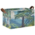 thumbnail image 1 of Yayeee Foldable Storage Basket for Shelves with Handles Waterproof Cloth Bins, Blue Mountain, 1 of 7
