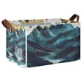 thumbnail image 1 of Yayeee Foldable Storage Basket for Shelves with Handles Waterproof Cloth Bins, Blue Mountains, 1 of 7