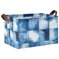 thumbnail image 1 of Yayeee Foldable Storage Basket for Shelves with Handles Waterproof Cloth Bins, Blue Pattern, 1 of 7