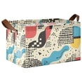 thumbnail image 1 of Yayeee Foldable Storage Basket for Shelves with Handles Waterproof Cloth Bins, Blue Retro Print, 1 of 7