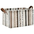 thumbnail image 1 of Yayeee Foldable Storage Basket for Shelves with Handles Waterproof Cloth Bins, Brown Abstract Stripes, 1 of 7