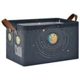 thumbnail image 1 of Yayeee Foldable Storage Basket for Shelves with Handles Waterproof Cloth Bins, Cat Planet, 1 of 7