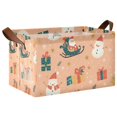 thumbnail image 1 of Yayeee Foldable Storage Basket for Shelves with Handles Waterproof Cloth Bins, Christmas Santa, 1 of 7