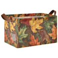thumbnail image 1 of Yayeee Foldable Storage Basket for Shelves with Handles Waterproof Cloth Bins, Colorful Autumn Leaves, 1 of 7