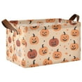 thumbnail image 1 of Yayeee Foldable Storage Basket for Shelves with Handles Waterproof Cloth Bins, Colorful Halloween Pumpkin Pattern, 1 of 7