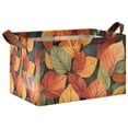 thumbnail image 1 of Yayeee Foldable Storage Basket for Shelves with Handles Waterproof Cloth Bins, Colorful Leaves, 1 of 7