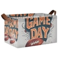 thumbnail image 1 of Yayeee Foldable Storage Basket for Shelves with Handles Waterproof Cloth Bins, Game Day, 1 of 7