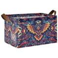 thumbnail image 1 of Yayeee Foldable Storage Basket for Shelves with Handles Waterproof Cloth Bins, Geometric Eagle, 1 of 7