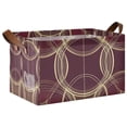 thumbnail image 1 of Yayeee Foldable Storage Basket for Shelves with Handles Waterproof Cloth Bins, Gold Abstract Pattern, 1 of 7