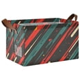 thumbnail image 1 of Yayeee Foldable Storage Basket for Shelves with Handles Waterproof Cloth Bins, Green Stars Abstract, 1 of 7