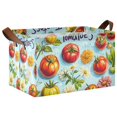 thumbnail image 1 of Yayeee Foldable Storage Basket for Shelves with Handles Waterproof Cloth Bins, Green Tomatoes, 1 of 7