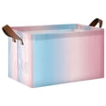 thumbnail image 1 of Yayeee Foldable Storage Basket for Shelves with Handles Waterproof Cloth Bins, Light Pink Gradient, 1 of 7