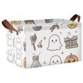 thumbnail image 1 of Yayeee Foldable Storage Basket for Shelves with Handles Waterproof Cloth Bins, Magical Halloween Ghost, 1 of 7