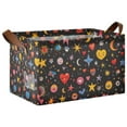 thumbnail image 1 of Yayeee Foldable Storage Basket for Shelves with Handles Waterproof Cloth Bins, Moon Pattern, 1 of 7