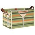 thumbnail image 1 of Yayeee Foldable Storage Basket for Shelves with Handles Waterproof Cloth Bins, Orange Martini, 1 of 7