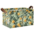 thumbnail image 1 of Yayeee Foldable Storage Basket for Shelves with Handles Waterproof Cloth Bins, Orange Tree, 1 of 7