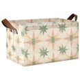thumbnail image 1 of Yayeee Foldable Storage Basket for Shelves with Handles Waterproof Cloth Bins, Pastel Beige Geometric, 1 of 7