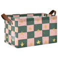 thumbnail image 1 of Yayeee Foldable Storage Basket for Shelves with Handles Waterproof Cloth Bins, Pink Abstract, 1 of 7