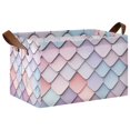 thumbnail image 1 of Yayeee Foldable Storage Basket for Shelves with Handles Waterproof Cloth Bins, Pink Art Pattern, 1 of 7