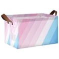 thumbnail image 1 of Yayeee Foldable Storage Basket for Shelves with Handles Waterproof Cloth Bins, Pink Gradient, 1 of 7