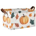 thumbnail image 1 of Yayeee Foldable Storage Basket for Shelves with Handles Waterproof Cloth Bins, Pumpkins Pattern, 1 of 7
