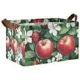 thumbnail image 1 of Yayeee Foldable Storage Basket for Shelves with Handles Waterproof Cloth Bins, Red Apple Pattern, 1 of 7