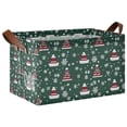 thumbnail image 1 of Yayeee Foldable Storage Basket for Shelves with Handles Waterproof Cloth Bins, Red Christmas Trees, 1 of 7