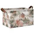 thumbnail image 1 of Yayeee Foldable Storage Basket for Shelves with Handles Waterproof Cloth Bins, Red Mountain Pattern, 1 of 7