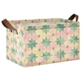 thumbnail image 1 of Yayeee Foldable Storage Basket for Shelves with Handles Waterproof Cloth Bins, Retro Symmetrical Stars, 1 of 7