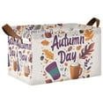 thumbnail image 1 of Yayeee Foldable Storage Basket for Shelves with Handles Waterproof Cloth Bins, Warm Autumn Day, 1 of 7