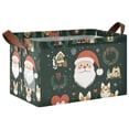 thumbnail image 1 of Yayeee Foldable Storage Basket for Shelves with Handles Waterproof Cloth Bins, Whimsical Christmas, 1 of 7