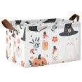thumbnail image 1 of Yayeee Foldable Storage Basket for Shelves with Handles Waterproof Cloth Bins, White Halloween Ghosts, 1 of 7