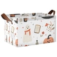 thumbnail image 1 of Yayeee Foldable Storage Basket for Shelves with Handles Waterproof Cloth Bins, White Halloween Ghosts, 1 of 7