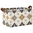 thumbnail image 1 of Yayeee Foldable Storage Basket for Shelves with Handles Waterproof Cloth Bins, White and Black, 1 of 7