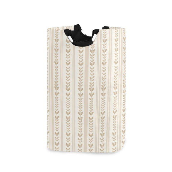 Yayeee Freestanding Laundry Hamper with Handle Collapsible Large Storage Basket for Clothes, Beige Abstract Pattern