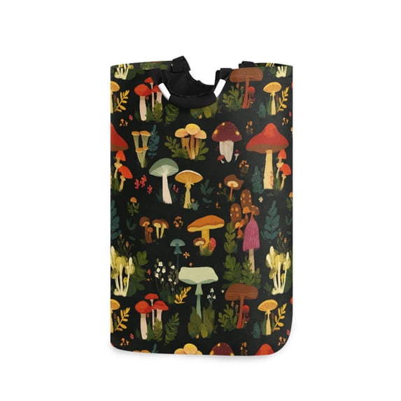 Yayeee Freestanding Laundry Hamper with Handle Collapsible Large Storage Basket for Clothes, Various Mushrooms Pattern