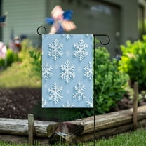 Yayeee Garden Flag 12"x18" Double Sided Outdoor Yard Lawn Holiday Decorations, Blue Snowflake