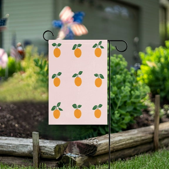 Yayeee Garden Flag 12"x18" Double Sided Outdoor Yard Lawn Holiday Decorations, Cartoon Citrus