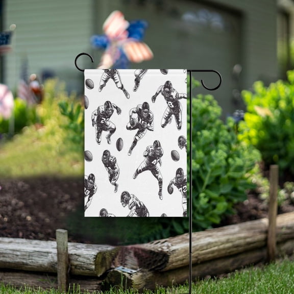 Yayeee Garden Flag 12"x18" Double Sided Outdoor Yard Lawn Holiday Decorations, Football Player Pattern