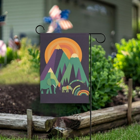 Yayeee Garden Flag 12" x 18" Double Sided Outdoor Yard Lawn Holiday Decorations, Abstract Animals