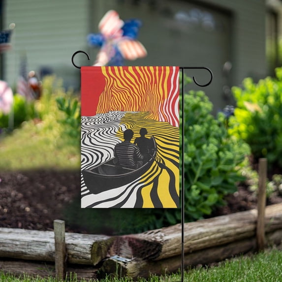 Yayeee Garden Flag 12" x 18" Double Sided Outdoor Yard Lawn Holiday Decorations, Abstract Boat