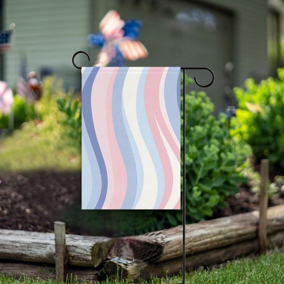 Yayeee Garden Flag 12" x 18" Double Sided Outdoor Yard Lawn Holiday Decorations, Abstract Pink