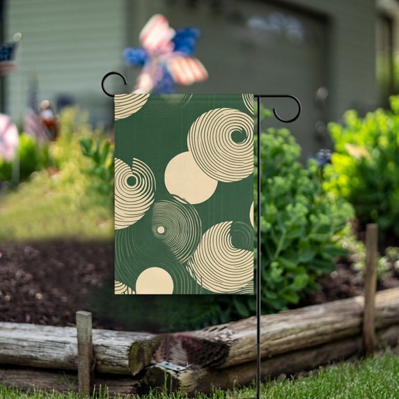 Yayeee Garden Flag 12" x 18" Double Sided Outdoor Yard Lawn Holiday Decorations, Beige Abstract
