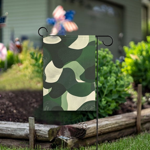 Yayeee Garden Flag 12" x 18" Double Sided Outdoor Yard Lawn Holiday Decorations, Black Abstract