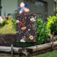 thumbnail image 1 of Yayeee Garden Flag 12" x 18" Double Sided Outdoor Yard Lawn Holiday Decorations, Black Floral Pattern, 1 of 6