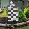 thumbnail image 1 of Yayeee Garden Flag 12" x 18" Double Sided Outdoor Yard Lawn Holiday Decorations, Black and Grey Plaid Pattern, 1 of 6