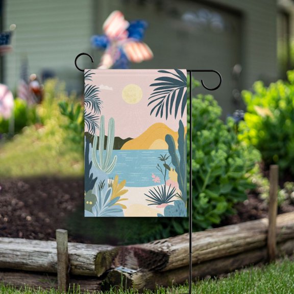 Yayeee Garden Flag 12" x 18" Double Sided Outdoor Yard Lawn Holiday Decorations, Boho Style Sun