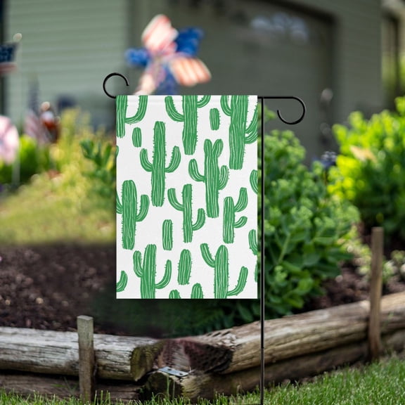 Yayeee Garden Flag 12" x 18" Double Sided Outdoor Yard Lawn Holiday Decorations, Cactus Pattern