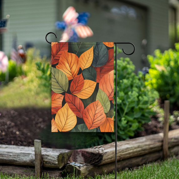 Yayeee Garden Flag 12" x 18" Double Sided Outdoor Yard Lawn Holiday Decorations, Colorful Leaves